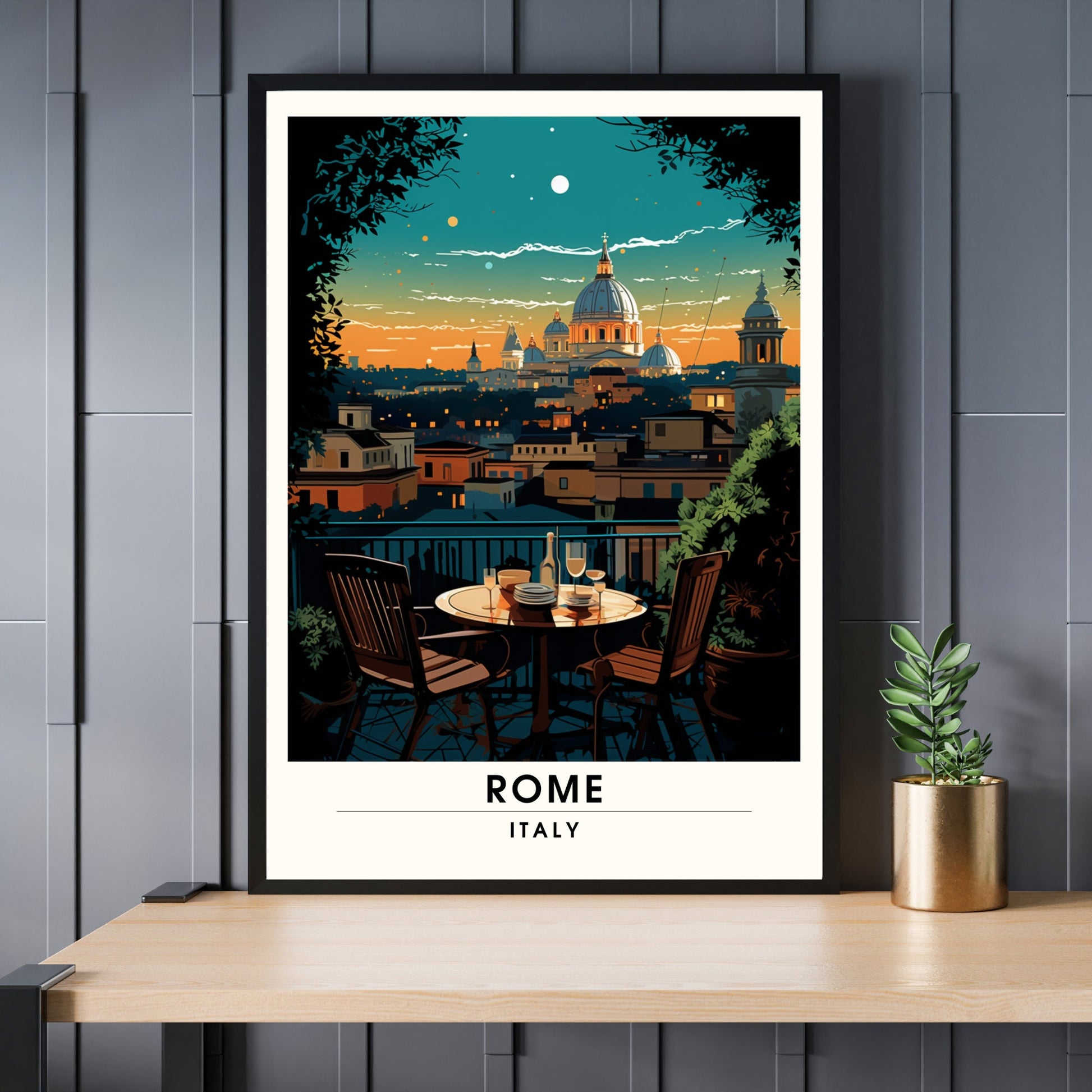 Affiche Rome | impression de voyage Rome | Impression Rome | Affiche Italie | Rome la nuit