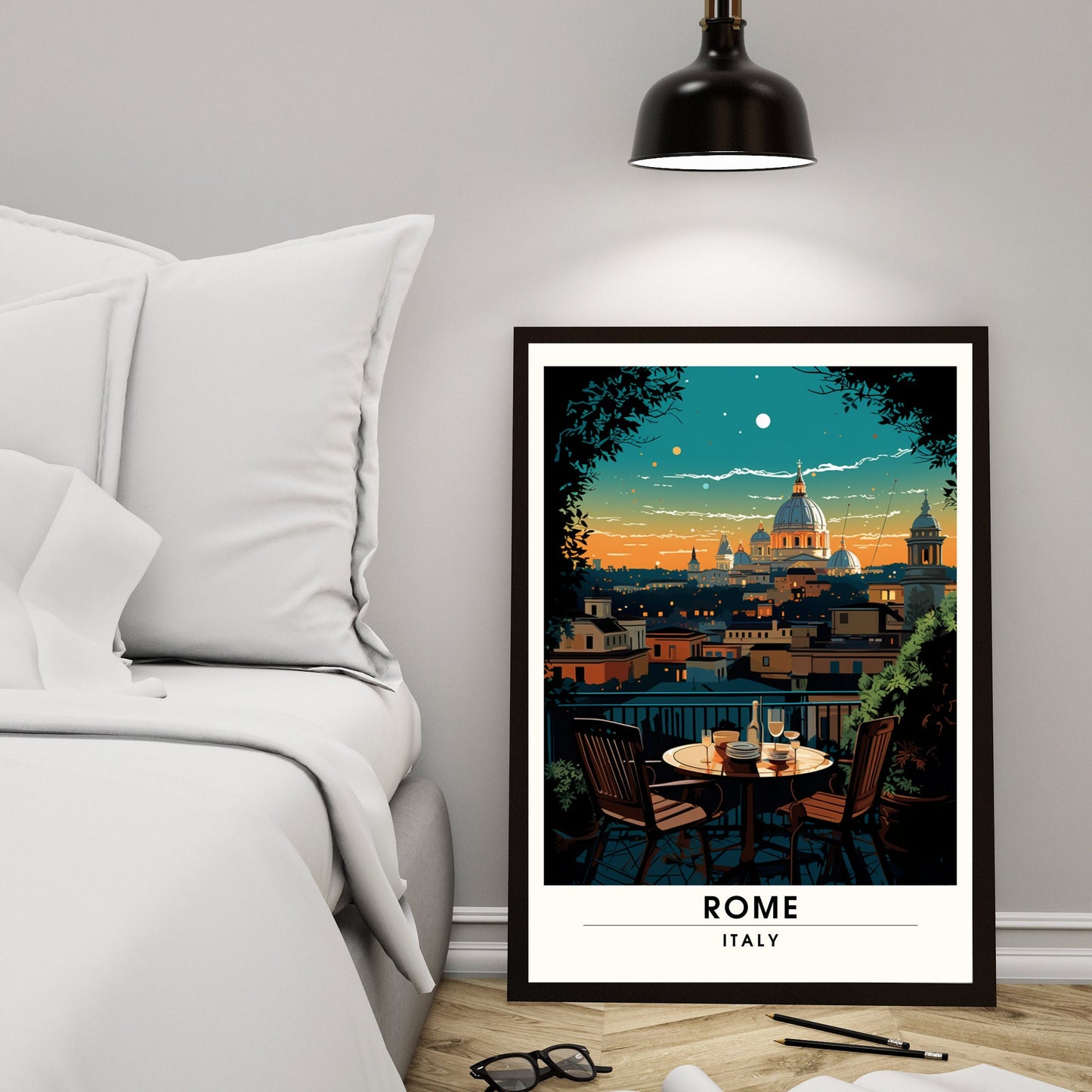 Affiche Rome | impression de voyage Rome | Impression Rome | Affiche Italie | Rome la nuit