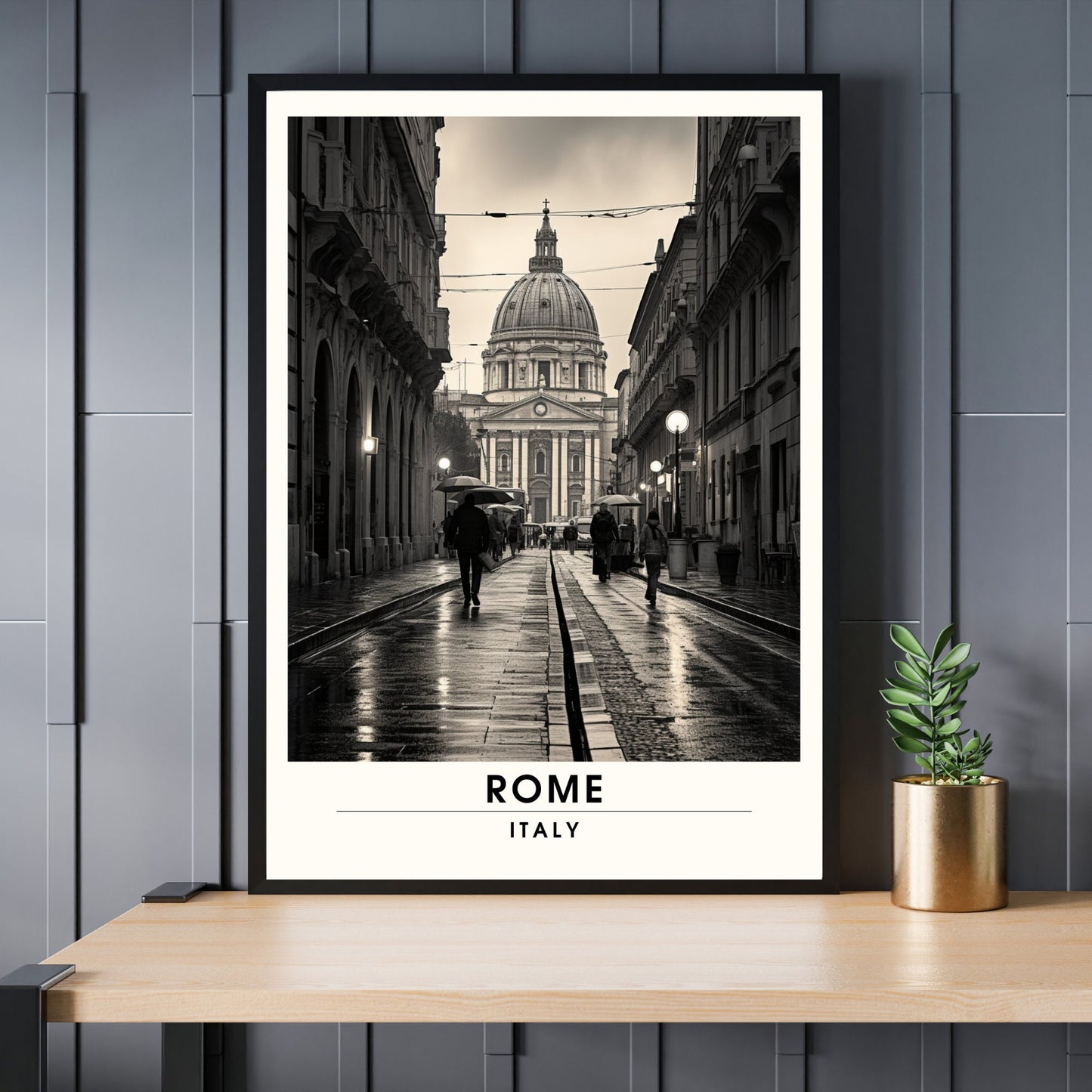 Affiche Rome | impression de voyage Rome | Impression Rome | Affiche Italie | Rome noir et blanc