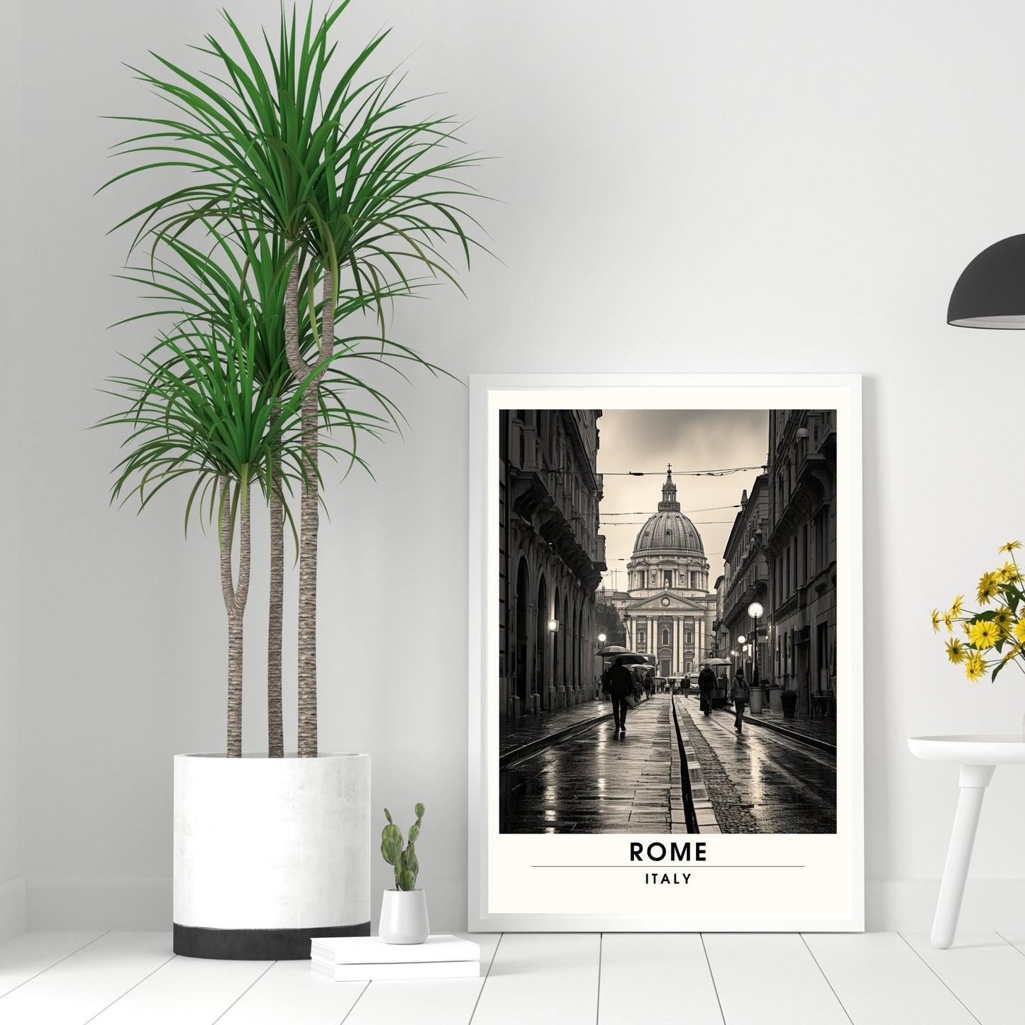 Affiche Rome | impression de voyage Rome | Impression Rome | Affiche Italie | Rome noir et blanc