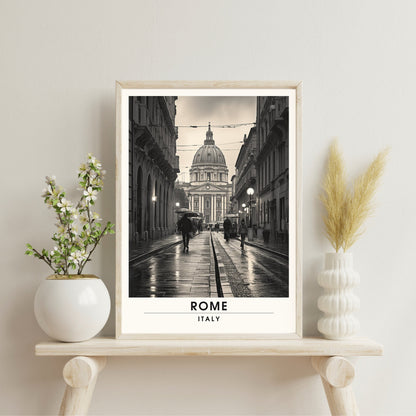 Affiche Rome | impression de voyage Rome | Impression Rome | Affiche Italie | Rome noir et blanc