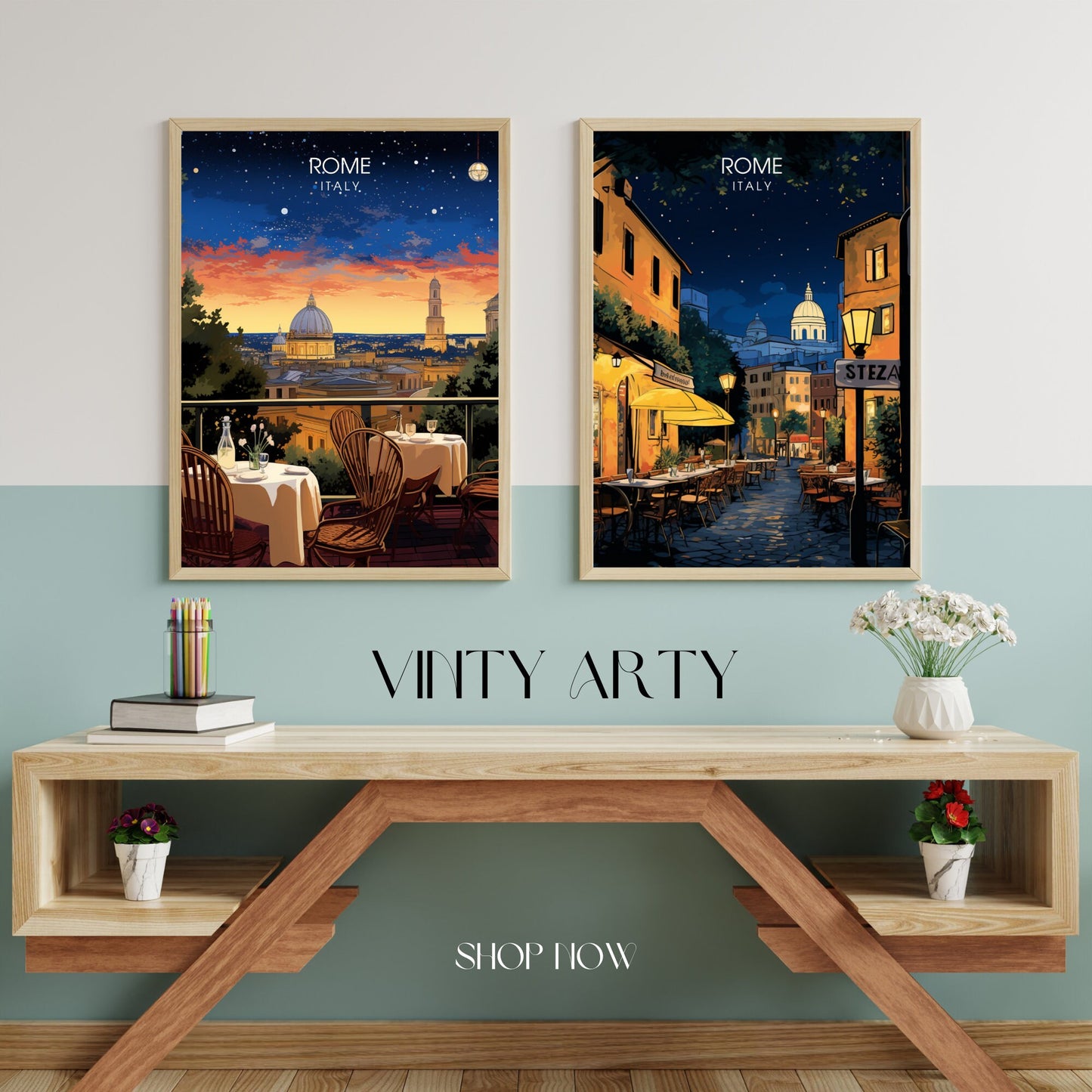 Affiche Rome | impression de voyage Rome | Impression Rome | Affiche Italie | Rome la nuit