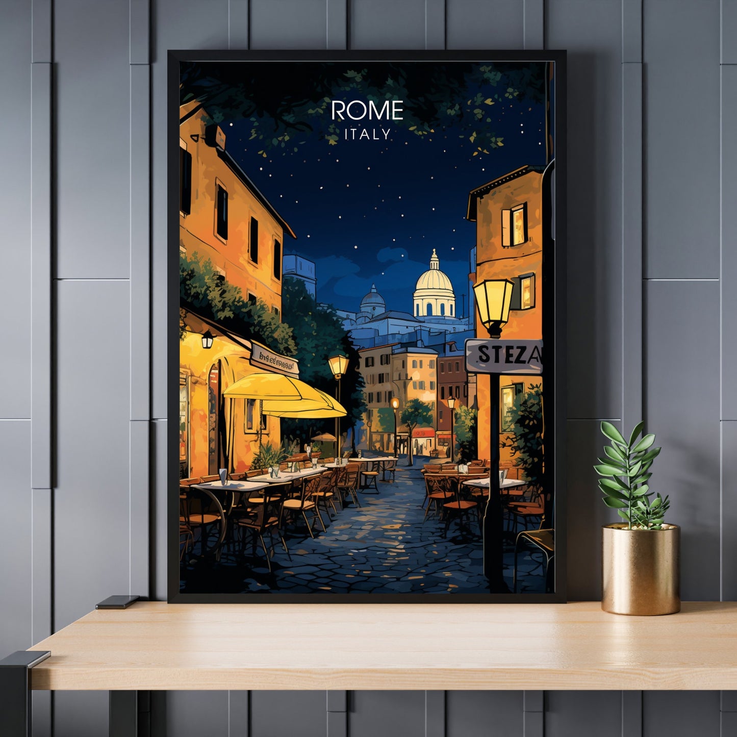 Affiche Rome | impression de voyage Rome | Impression Rome | Affiche Italie | Rome la nuit