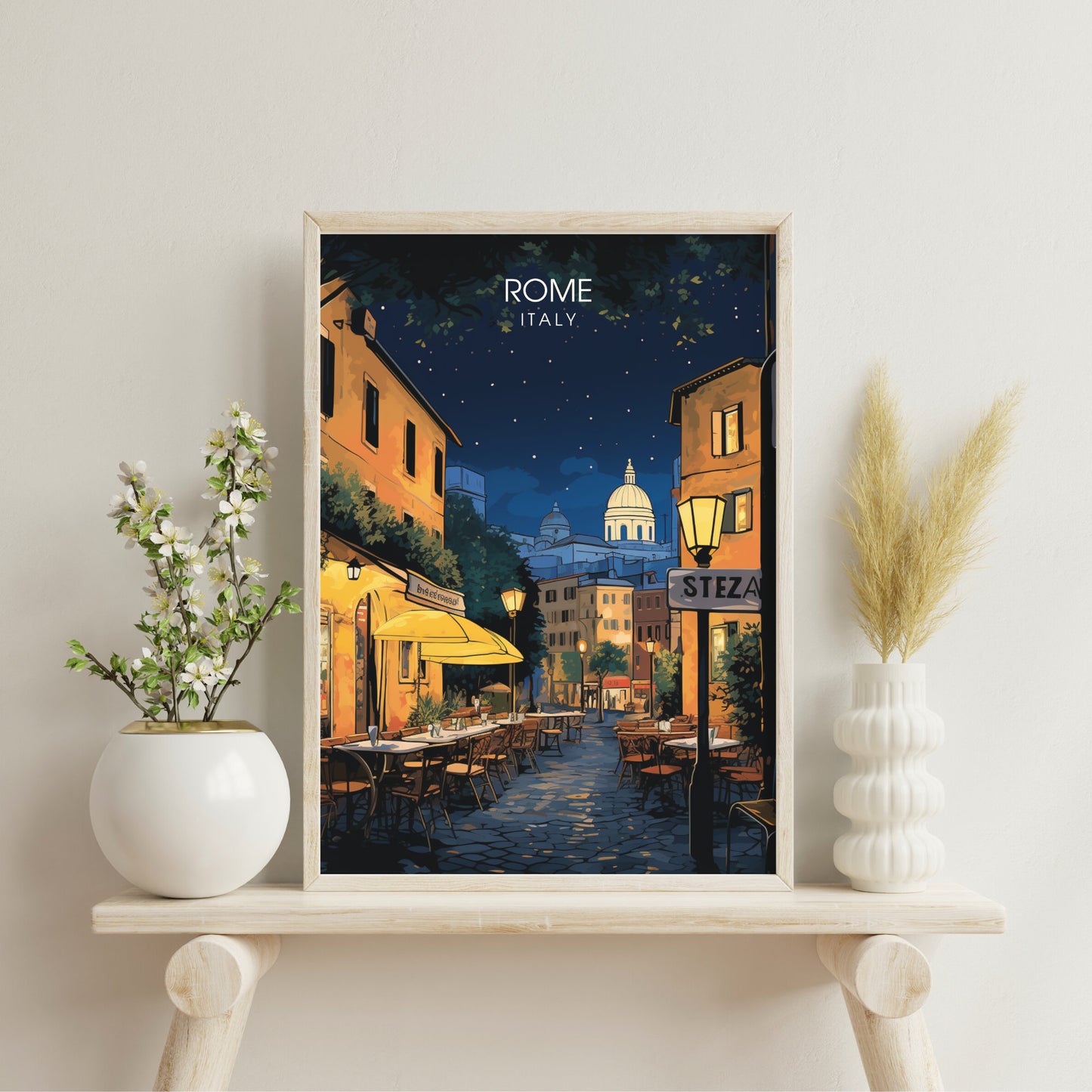 Affiche Rome | impression de voyage Rome | Impression Rome | Affiche Italie | Rome la nuit