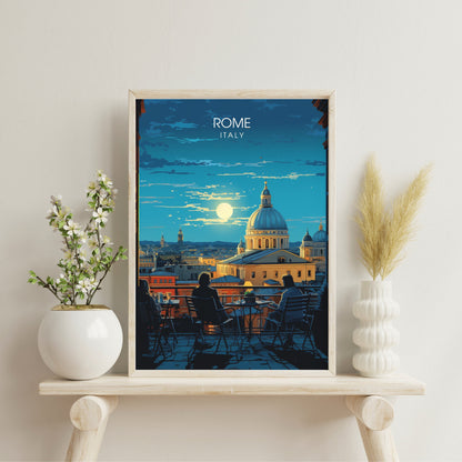 Affiche Rome | impression de voyage Rome | Impression Rome | Affiche Italie | Rome la nuit