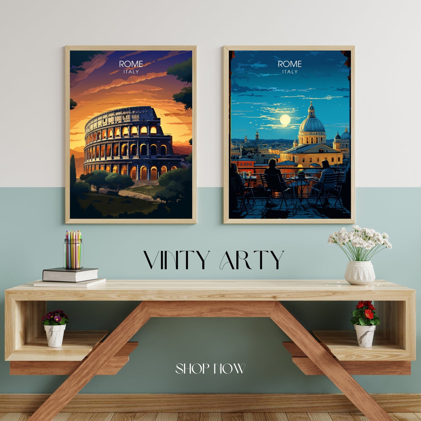 Affiche Rome | impression de voyage Rome | Impression Rome | Affiche Italie | Rome la nuit