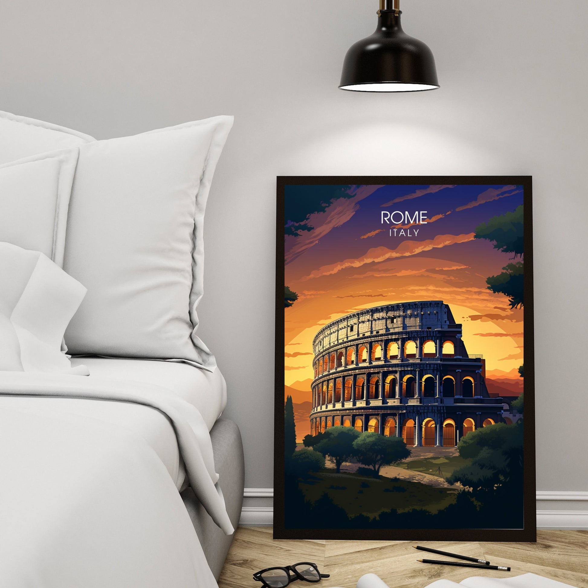 Affiche Rome | impression de voyage Rome | Impression Rome | Affiche Italie | Rome la nuit