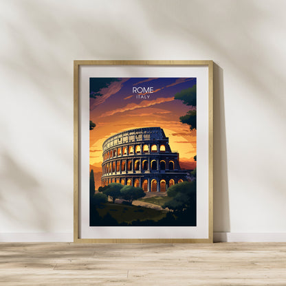 Affiche Rome | impression de voyage Rome | Impression Rome | Affiche Italie | Rome la nuit