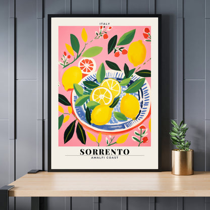 Affiche Sorrento Lemon Amalfi | Art mural | Affiche de cuisine | impression de cuisine Italie | affiche Amalfi