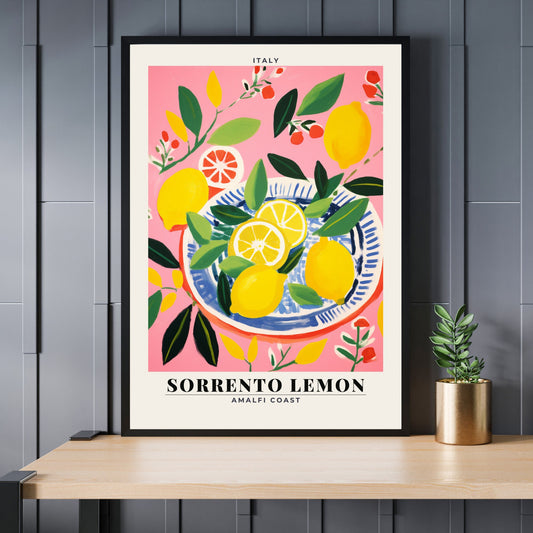 Affiche Sorrento Lemon Amalfi | Art mural | Affiche de cuisine | impression de cuisine Italie | affiche Amalfi