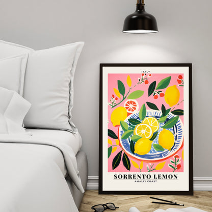 Affiche Sorrento Lemon Amalfi | Art mural | Affiche de cuisine | impression de cuisine Italie | affiche Amalfi