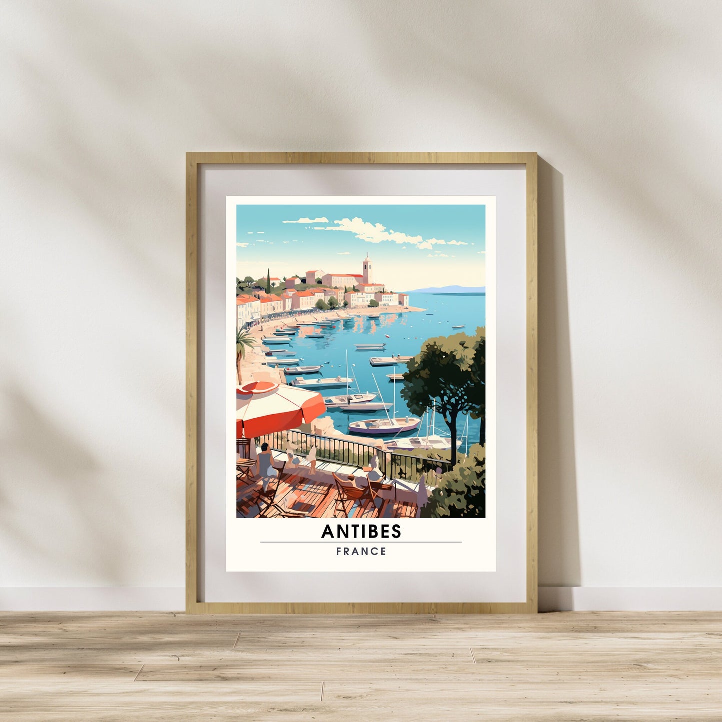 Affiche Antibes | Impression Antibes | affiche de voyage Antibes, France | Affiche Côte d'Azur