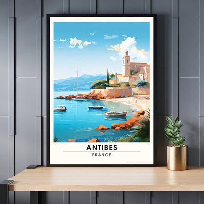 Affiche Antibes | Impression Antibes | affiche de voyage Antibes, France | Affiche Côte d'Azur