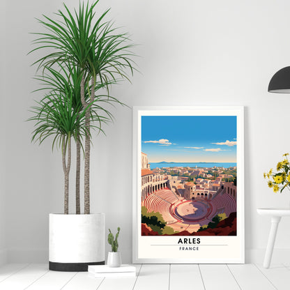 Affiche Arles | Impression Arles | affiche de voyage Arles, France | Affiche Provence