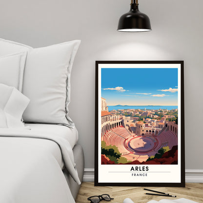 Affiche Arles | Impression Arles | affiche de voyage Arles, France | Affiche Provence