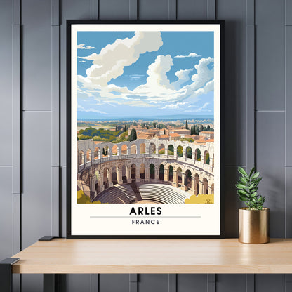 Affiche Arles | Impression Arles | affiche de voyage Arles, France | Affiche Provence