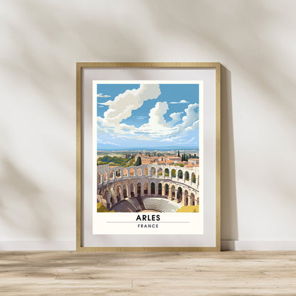 Affiche Arles | Impression Arles | affiche de voyage Arles, France | Affiche Provence