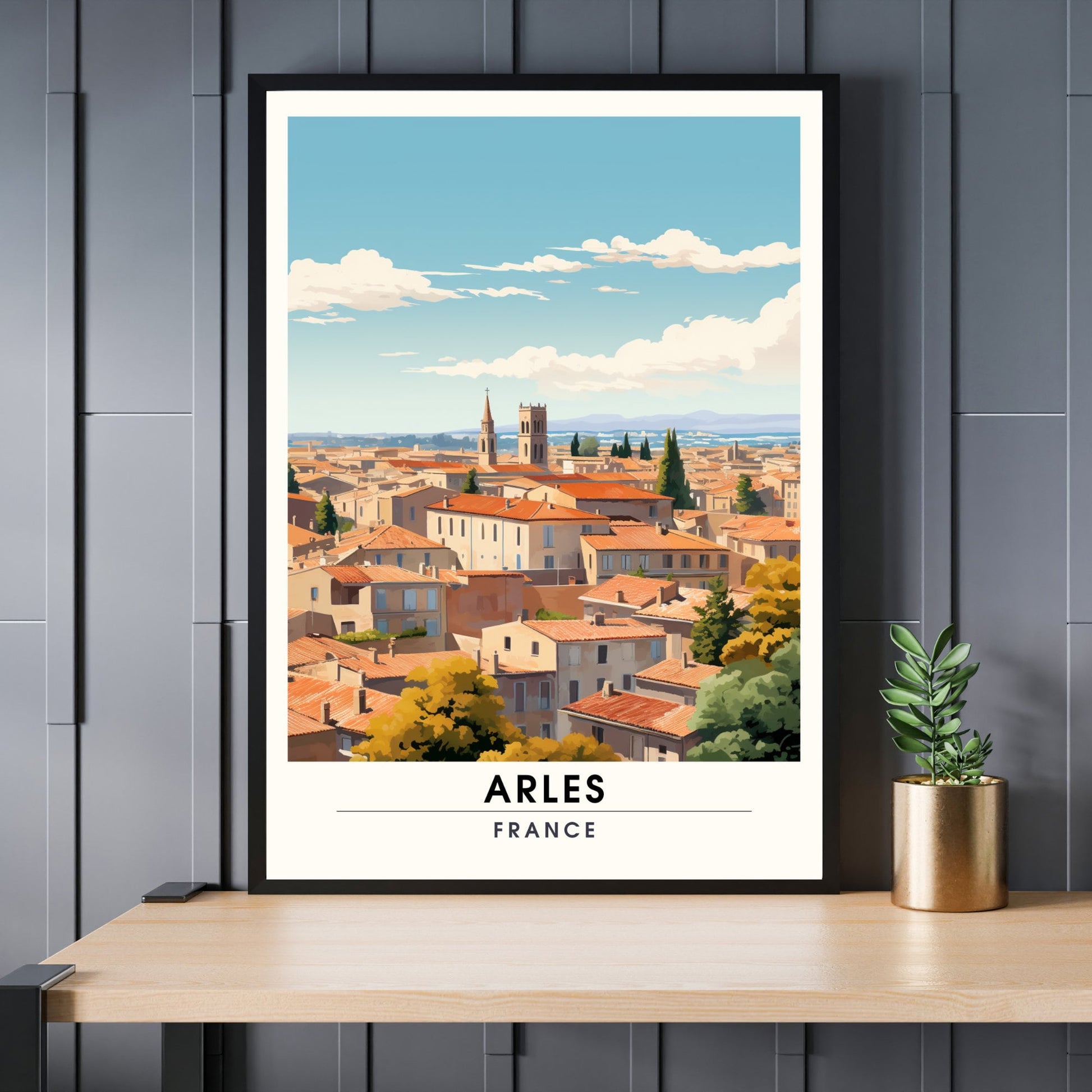 Affiche Arles | Impression Arles | affiche de voyage Arles, France | Affiche Provence