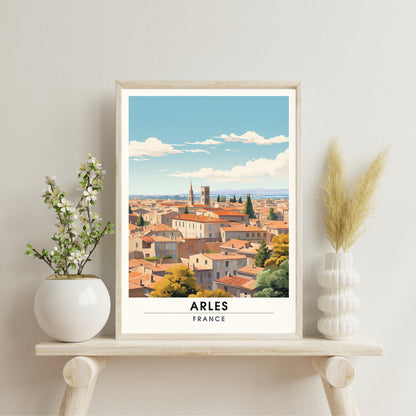 Affiche Arles | Impression Arles | affiche de voyage Arles, France | Affiche Provence