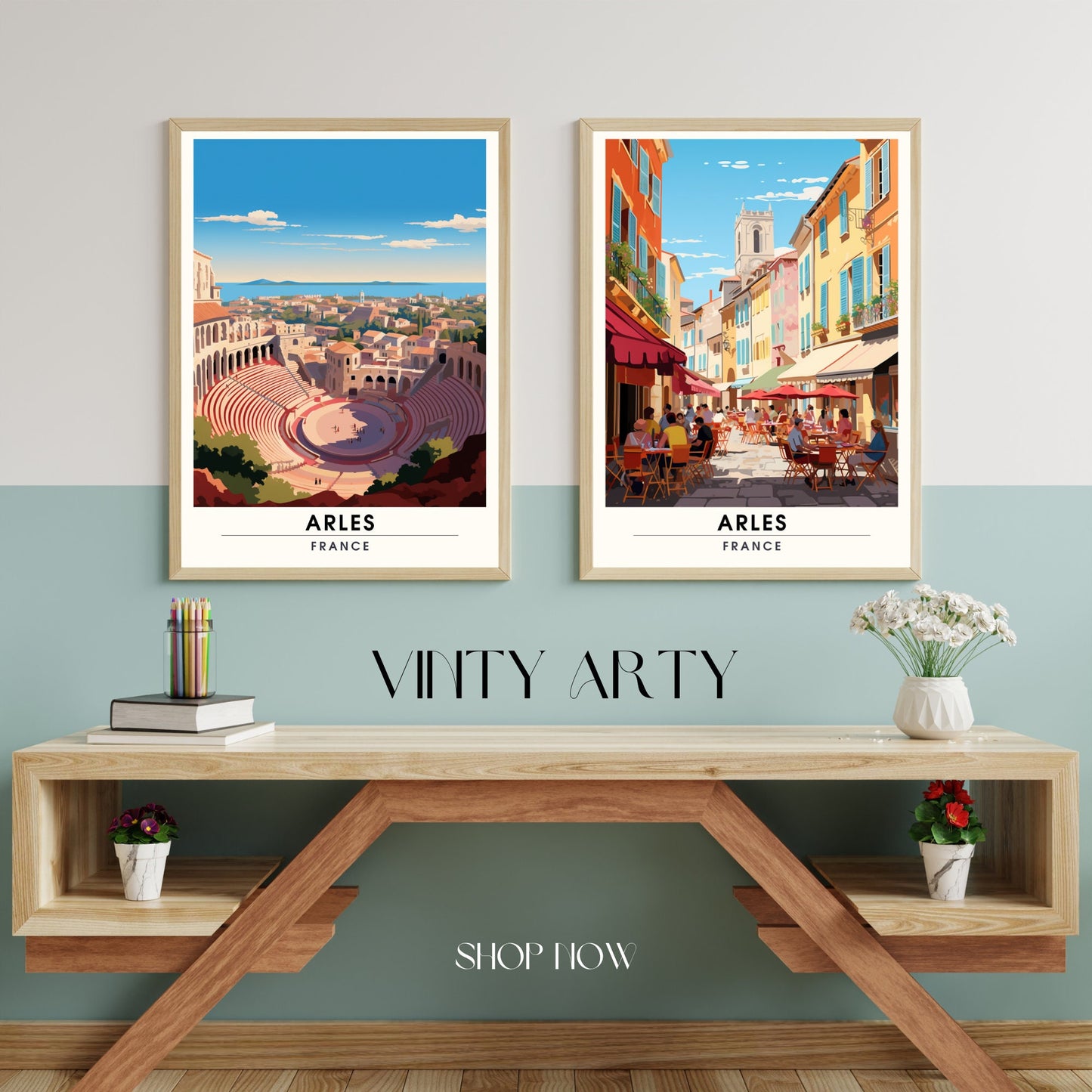 Affiche Arles | Impression Arles | affiche de voyage Arles, France | Affiche Provence