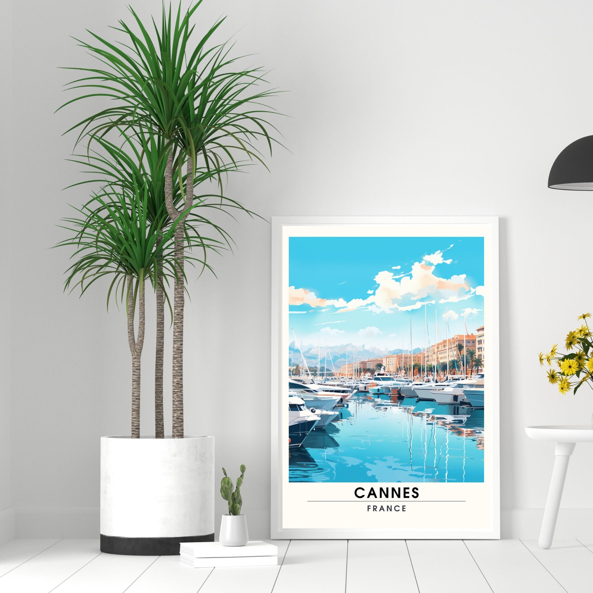 Affiche Cannes | Impression Cannes | affiche de voyage Cannes, France | Affiche Côte d'Azur