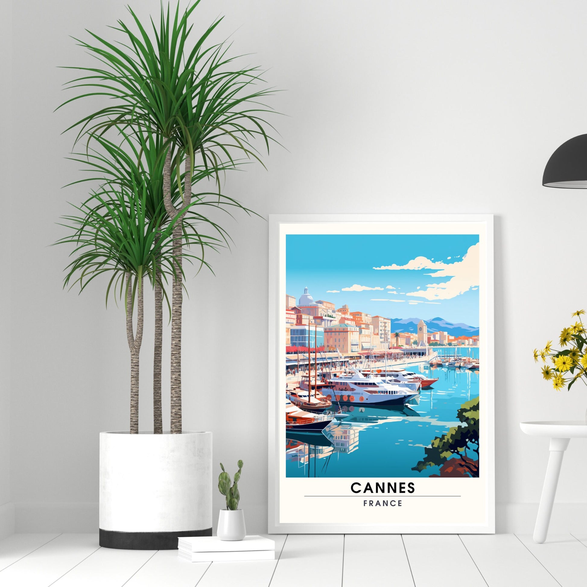 Affiche Cannes | Impression Cannes | affiche de voyage Cannes, France | Affiche Côte d'Azur