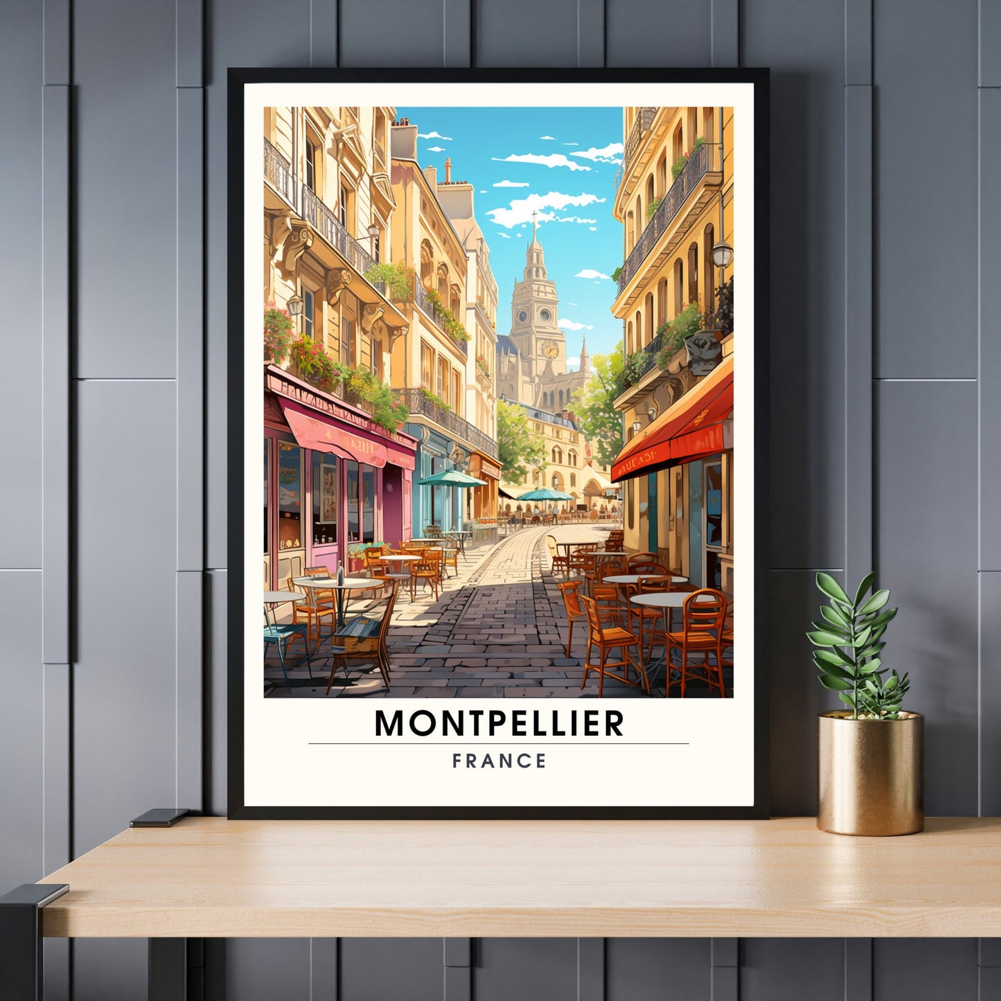 Affiche Montpelier | Impression Montpelier | affiche de voyage Montpelier, France