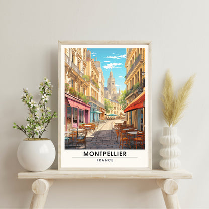 Affiche Montpelier | Impression Montpelier | affiche de voyage Montpelier, France