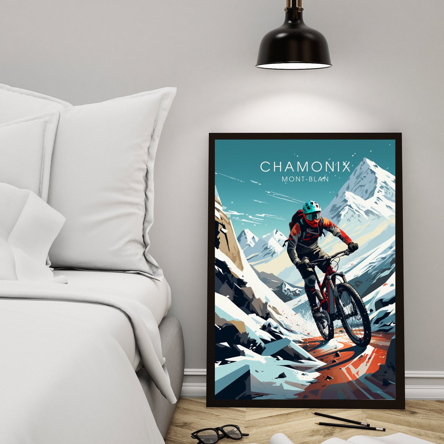 Affiche Chamonix | Affiche VTT | Affiche Vélo | Impression VTT