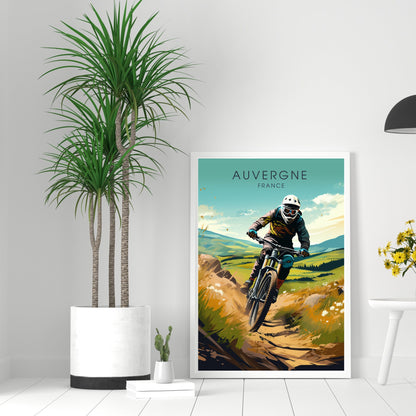 Affiche Auvergne | Affiche VTT | Affiche Vélo | Impression VTT