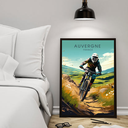 Affiche Auvergne | Affiche VTT | Affiche Vélo | Impression VTT