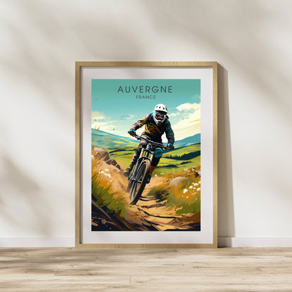 Affiche Auvergne | Affiche VTT | Affiche Vélo | Impression VTT