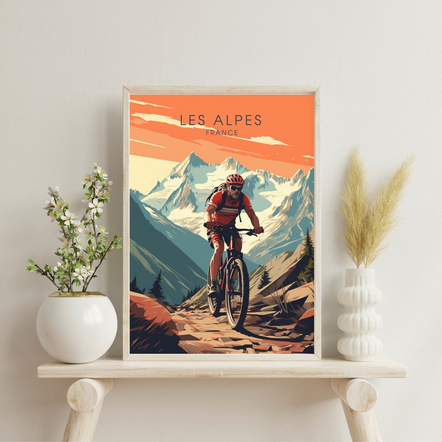 Affiche Les Alpes | Affiche VTT | Affiche Vélo | Impression VTT