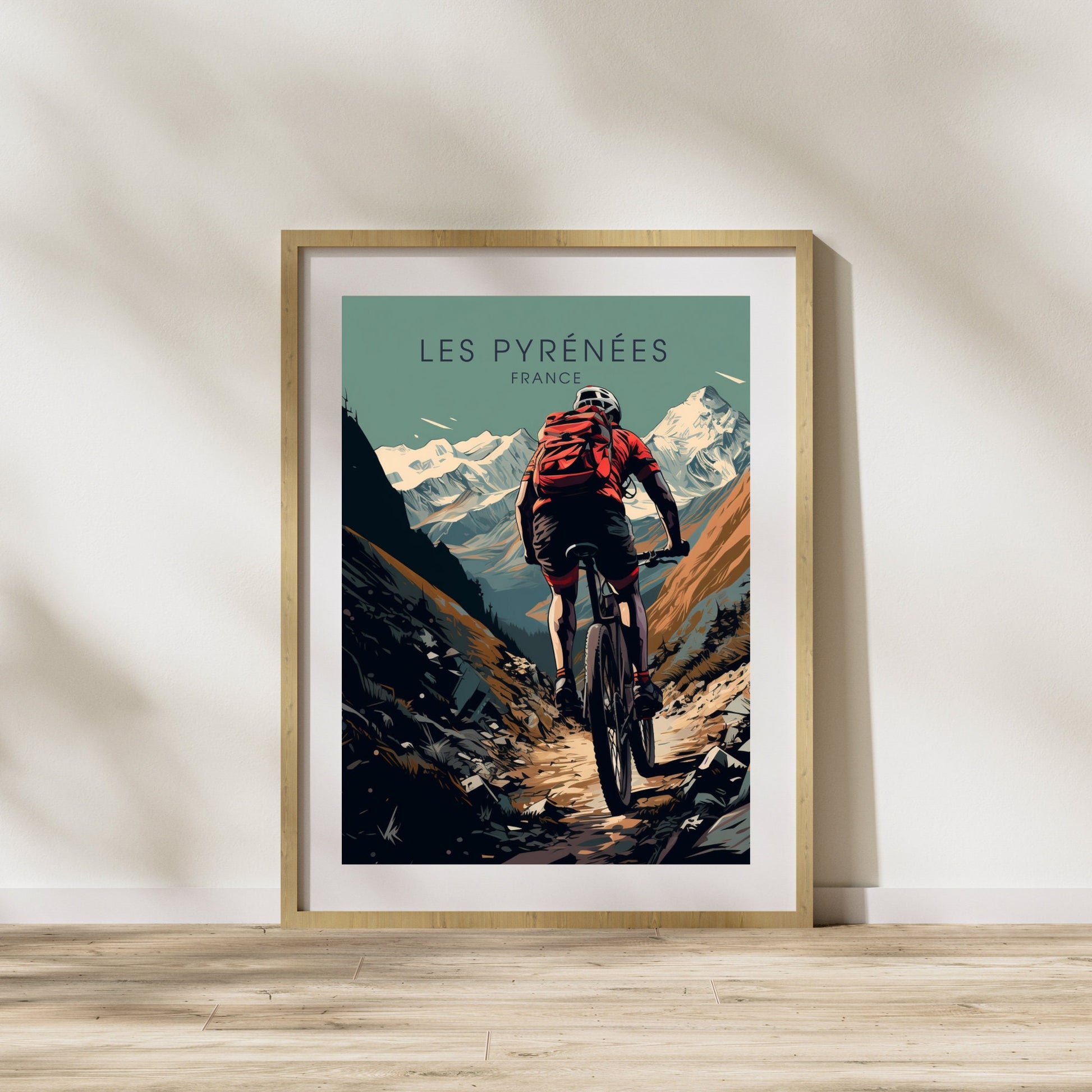 Affiche les Pyrénées | Affiche VTT | Affiche Vélo | Impression VTT