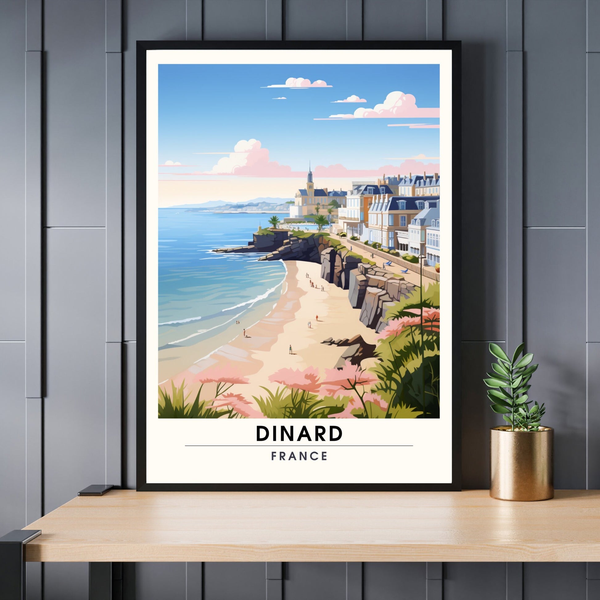 Impression Dinard | Affiche de Voyage Dinard | Impression de Voyage Dinard, France | affiche Bretagne