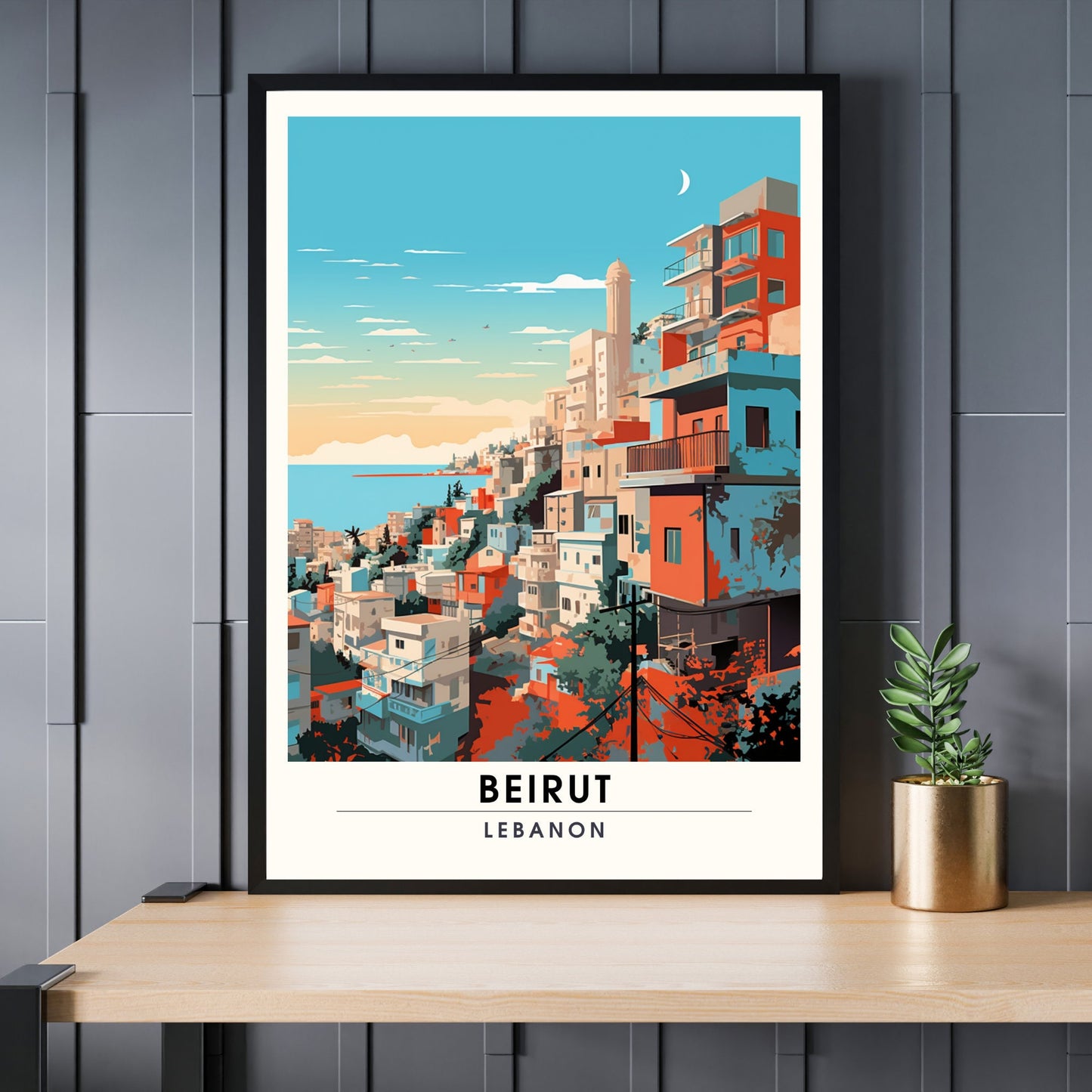 Impression Beyrouth| Affiche de voyage Beyrouth, Liban| Affiche de voyage Beyrouth | Affiche Beyrouth