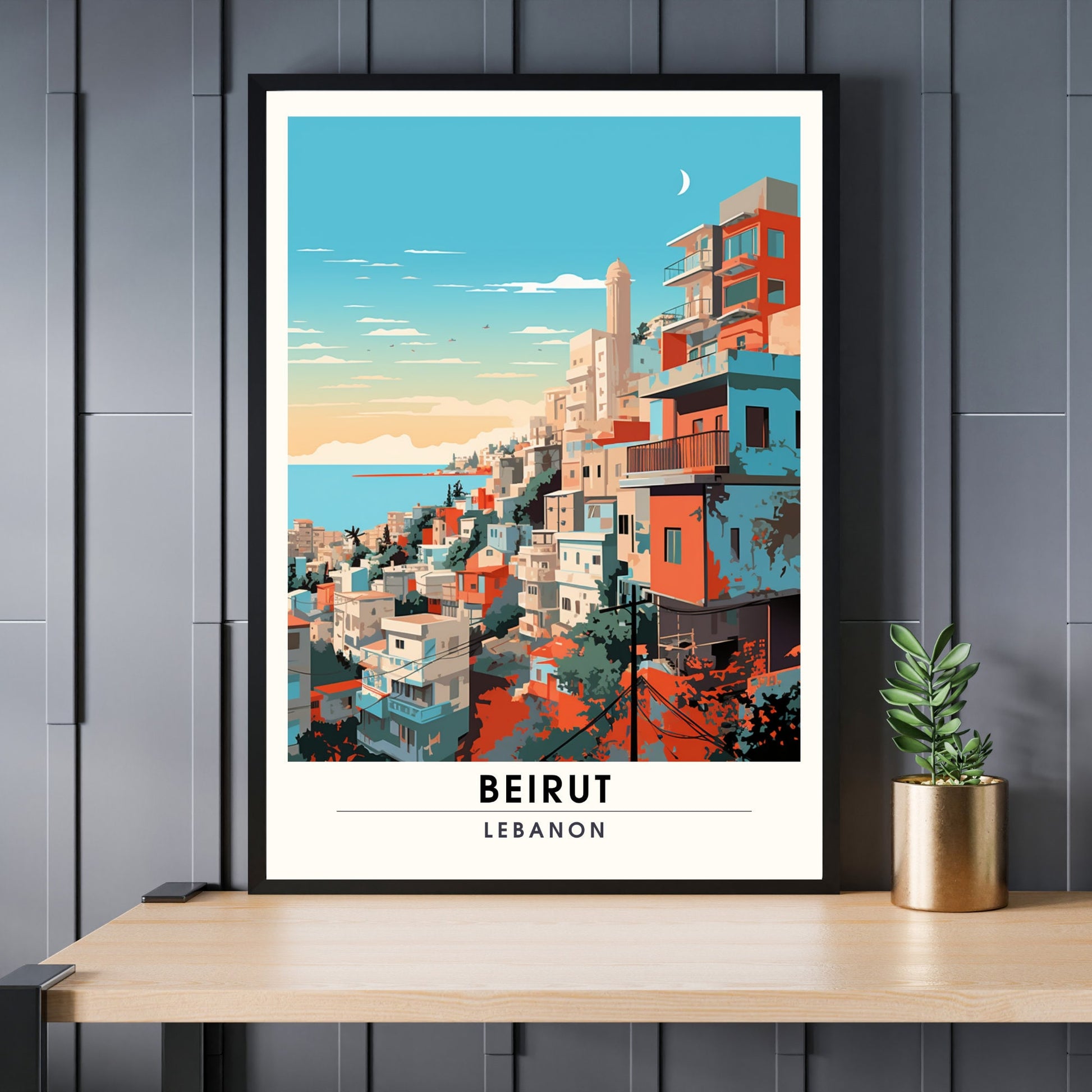 Impression Beyrouth| Affiche de voyage Beyrouth, Liban| Affiche de voyage Beyrouth | Affiche Beyrouth