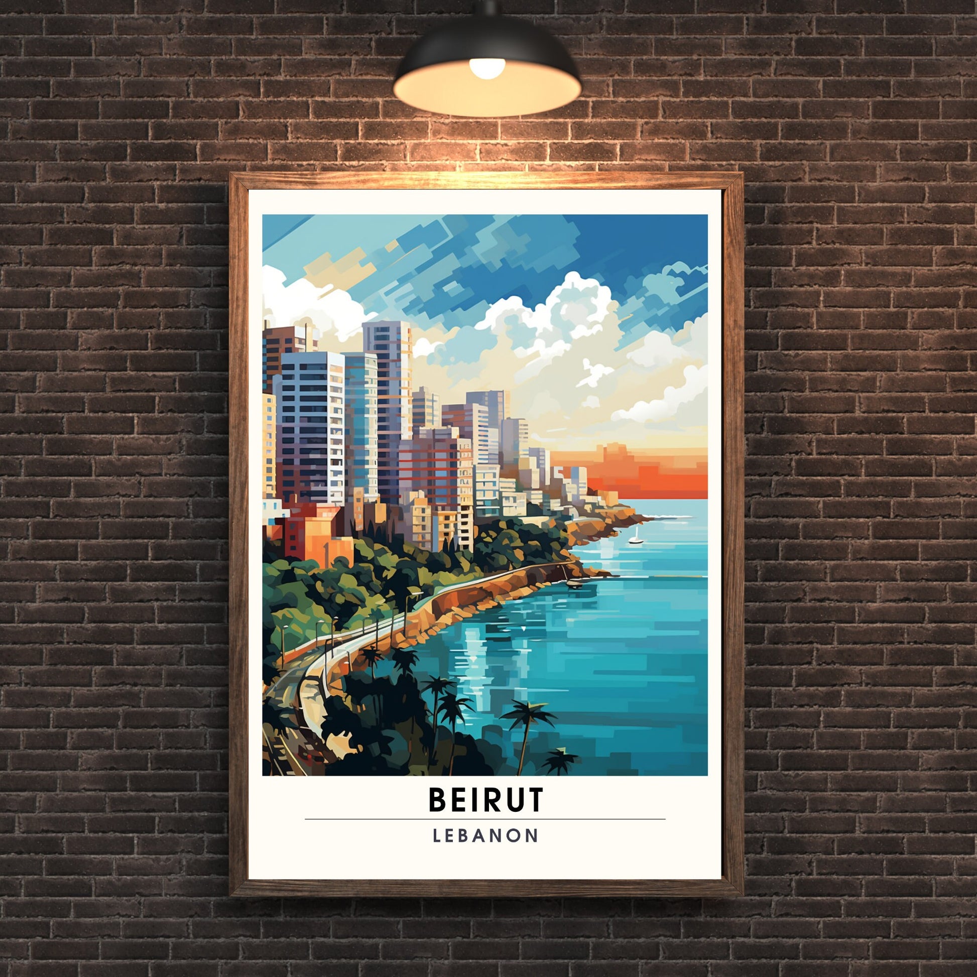 Impression Beyrouth| Affiche de voyage Beyrouth, Liban| Affiche de voyage Beyrouth | Affiche Beyrouth