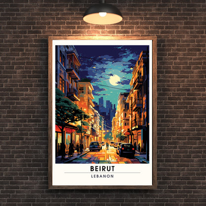 Impression Beyrouth| Affiche de voyage Beyrouth, Liban| Affiche de voyage Beyrouth | Affiche Beyrouth