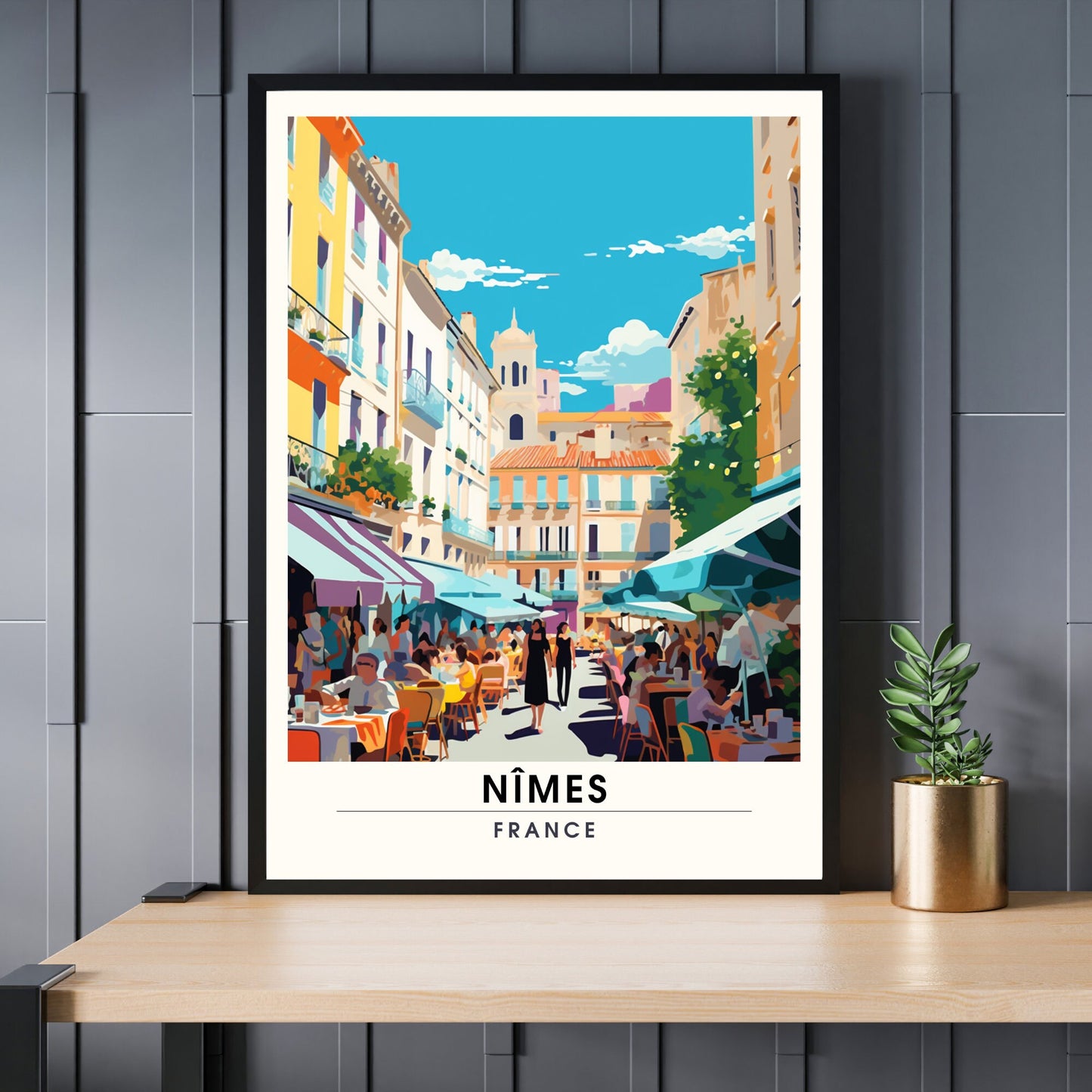 Impression Nîmes | Affiche de Voyage Nîmes | Impression de Voyage Nîmes , France