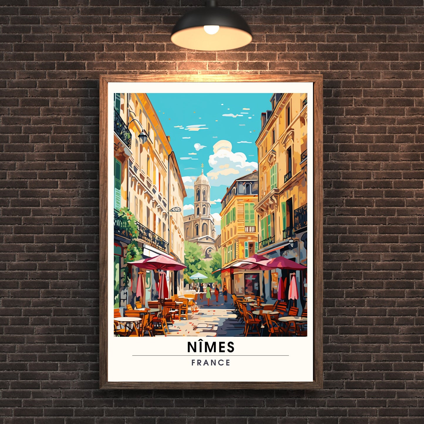 Impression Nîmes | Affiche de Voyage Nîmes | Impression de Voyage Nîmes , France