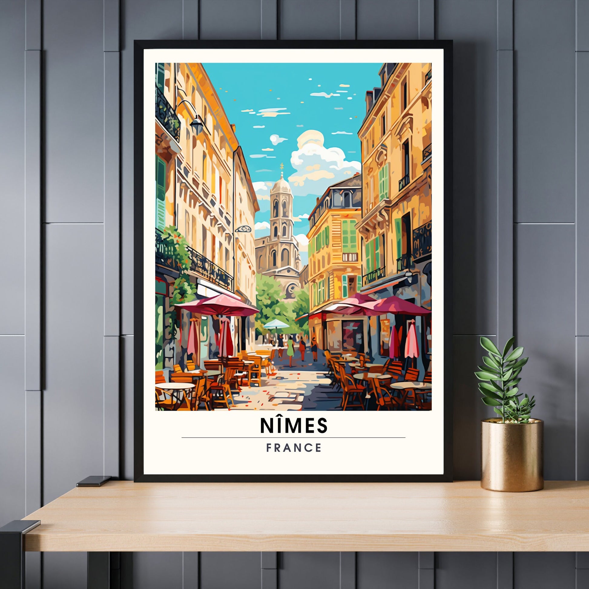 Impression Nîmes | Affiche de Voyage Nîmes | Impression de Voyage Nîmes , France