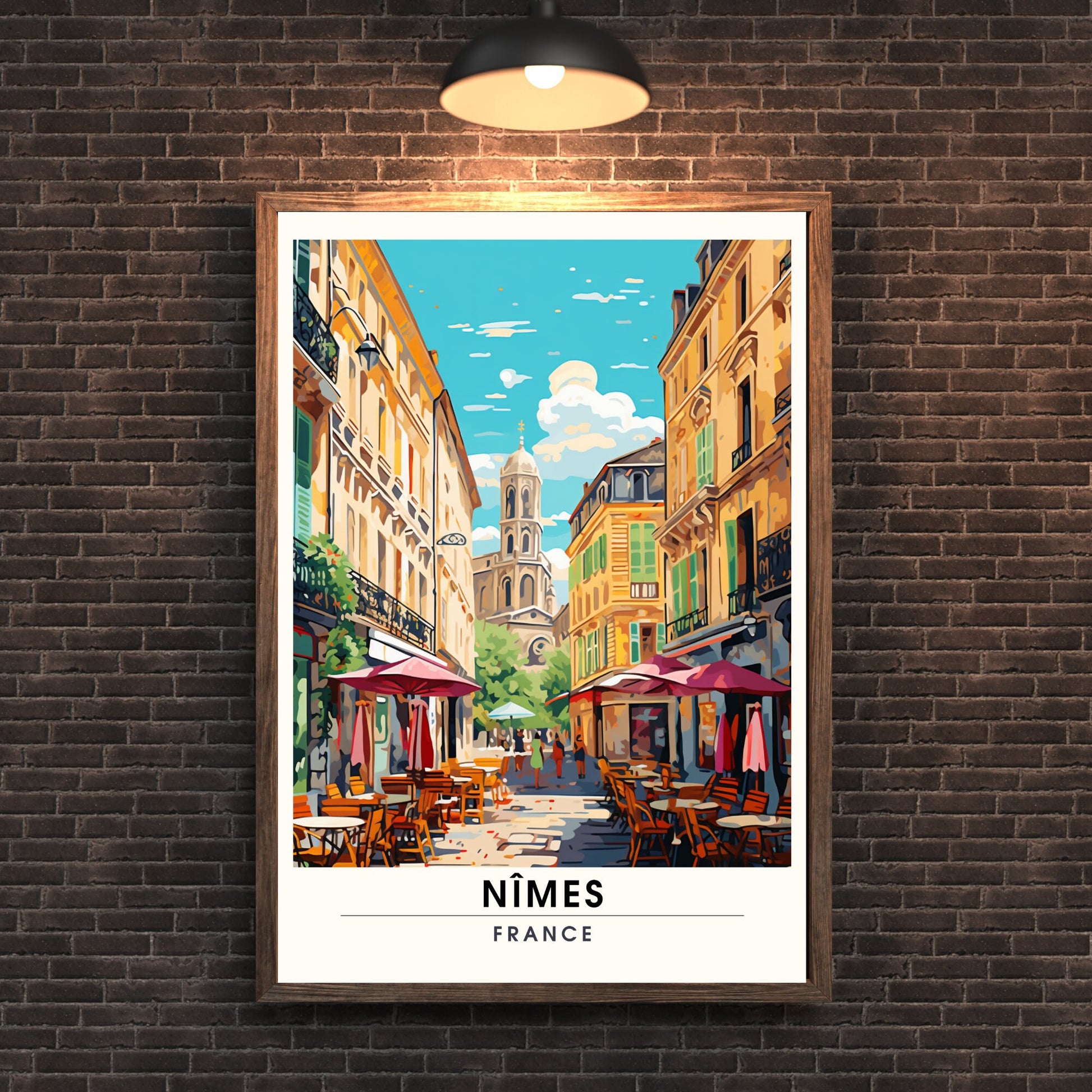 Impression Nîmes | Affiche de Voyage Nîmes | Impression de Voyage Nîmes , France