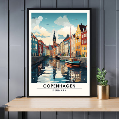 Impression Copenhague | Affiche de Voyage Copenhague | Impression de Voyage Copenhague , Danemark | Affiche Copenhague