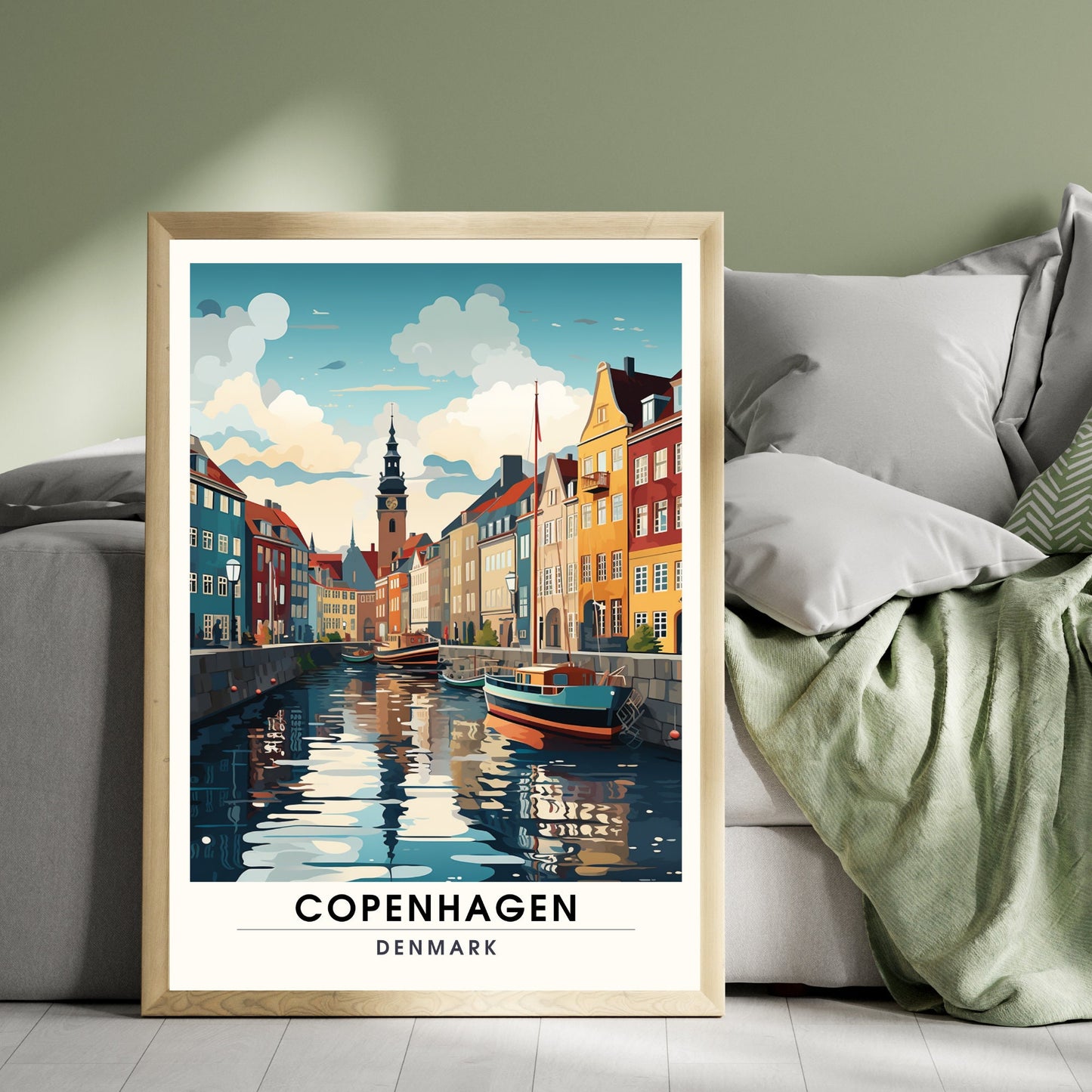 Impression Copenhague | Affiche de Voyage Copenhague | Impression de Voyage Copenhague , Danemark | Affiche Copenhague