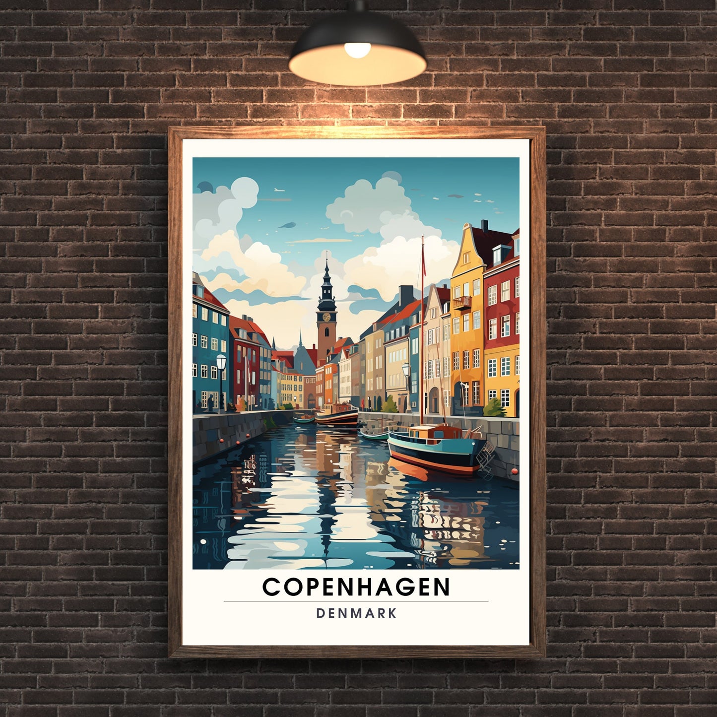 Impression Copenhague | Affiche de Voyage Copenhague | Impression de Voyage Copenhague , Danemark | Affiche Copenhague