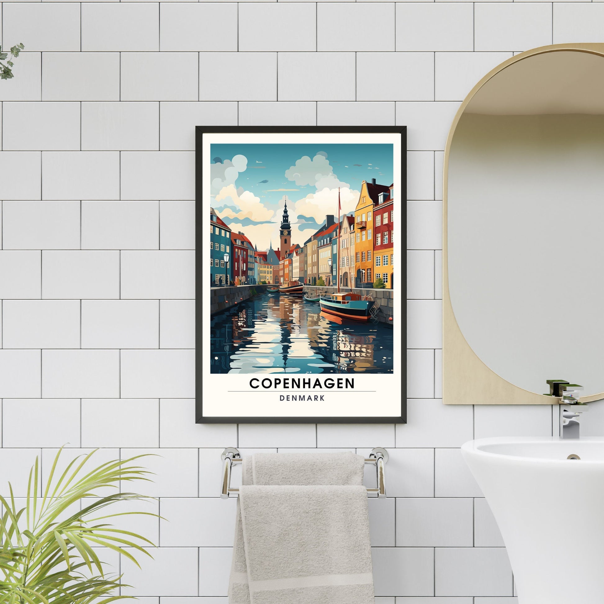 Impression Copenhague | Affiche de Voyage Copenhague | Impression de Voyage Copenhague , Danemark | Affiche Copenhague