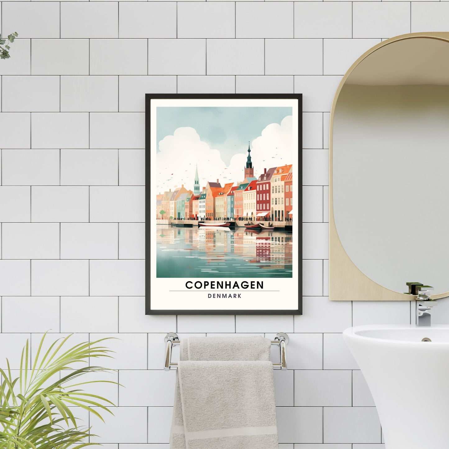 Impression Copenhague | Affiche de Voyage Copenhague | Impression de Voyage Copenhague , Danemark | Affiche Copenhague