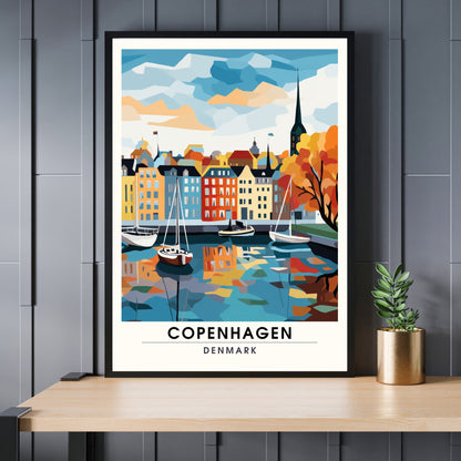 Impression Copenhague | Affiche de Voyage Copenhague | Impression de Voyage Copenhague , Danemark | Affiche Copenhague