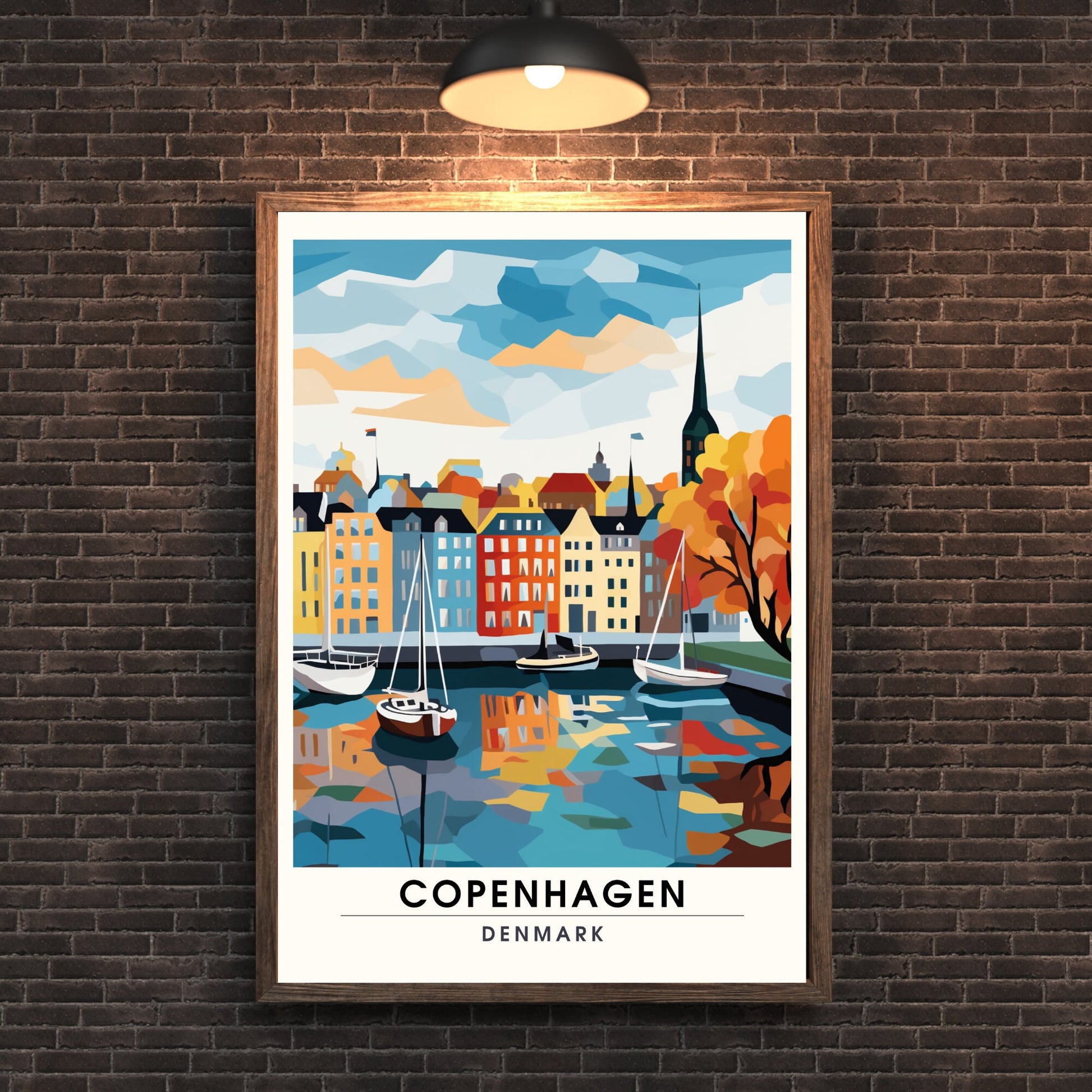 Impression Copenhague | Affiche de Voyage Copenhague | Impression de Voyage Copenhague , Danemark | Affiche Copenhague